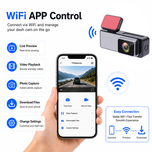 4K Dual Lens Car Dash Cam with <b>WiFi</b> 1.5 Inch IPS Screen 24H Parking Monitor Optional GPS Driving Recorder - Product Image 4