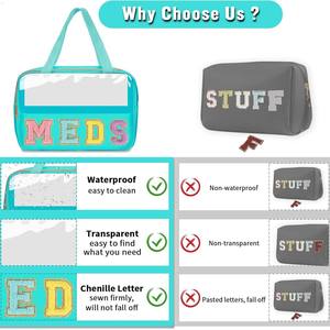 Bolsa de Cosméticos <span class=keywords><strong>Transparente</strong></span>, Bolsas de PVC Impermeables, Bolso de Mano, Neceser de <span class=keywords><strong>Maquillaje</strong></span>, Maletas, Bolsa de Viaje para Mujer - Product Image 3