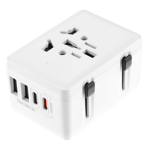 Hht203a 2 <span class=keywords><strong>USB</strong></span> + 2 Loại-C Port 20W PD sạc nhanh Power phổ travel <span class=keywords><strong>adapter</strong></span> với chúng tôi AU EU Anh cắm tất cả trong một ổ cắm - Product Image 4