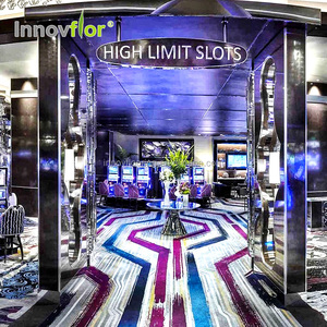 Diseño moderno y lujoso diseño Floral pared a pared Axminster alfombra del casino roja - Product Image 3