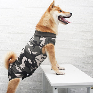 Combinaison de protection pour animaux de compagnie, couleur camouflage, anti-léchage, pour la récupération post-chirurgicale - Product Image 3