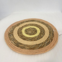 En gros, Set de table écologique tressé en corde de maïs et paille de jonc, dessous de tasse
