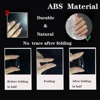 Pointes d'ongles Gel X Full Cover XS XXS Cercueil Amande Demi Mat Pointes d'ongles Logo personnalisé Carré Stiletto Extra Court Pointes d'ongles en gel souple