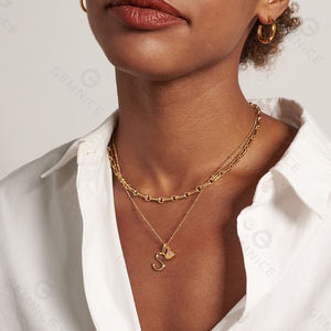 Gemnel HECHO DE PLATA 925 14k oro diamante piedra encanto conjunto de satélite collar de cadena - Product Image 6