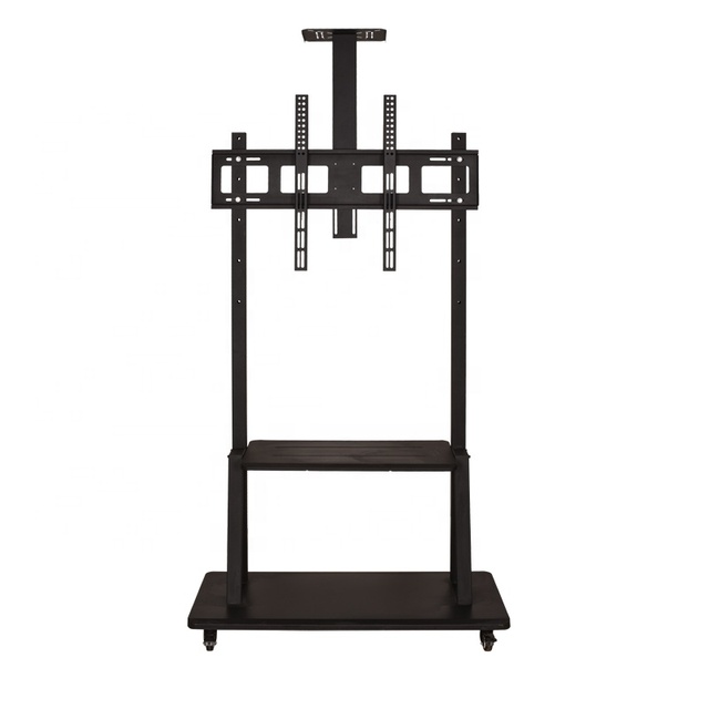 V-STAR Hot Selling Steel Mobile TV Cart with 360 Degree Swivel Height Adjustable Removable Stand for 42-100 Inch LED TVs