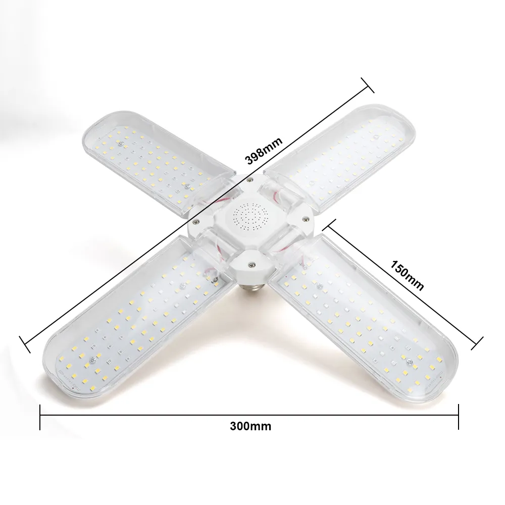 Falt ventilator geformte LED-Licht Energie sparende Mode Design Pflanze wachsen Lampe im Freien E27 48w wachsen Glühbirne