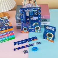 Nouvel ensemble de papeterie de dessin animé pour enfants, kit de crayons pour la rentrée scolaire, cadeau pour élèves du primaire et anniversaire, vente en gros