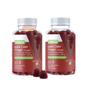 Bonbons gélifiés au vinaigre de cidre de pomme avec gingembre 1000mg ACV pour la perte de poids et le soutien digestif, 60 gommes végétaliennes - Product Image 6