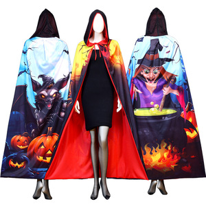 Oferta Especial: Nueva Capa Poncho de Halloween para Actuaciones Escénicas, Disfraz de Calabaza, Bruja, <span class=keywords><strong>Hombre</strong></span> <span class=keywords><strong>Lobo</strong></span>, Murciélago, Santos, para Fiestas - Product Image 4