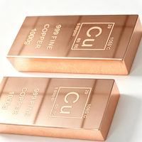 Barre de cuivre à haute conductivité, barre plate en cuivre violet T2, vente en gros