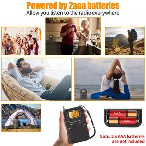 Poche Portable AM/FM <span class=keywords><strong>Radio</strong></span> écran LCD réveil haut-parleur stéréo intégré <span class=keywords><strong>Mini</strong></span> <span class=keywords><strong>Radio</strong></span> musique Wakman lecteur extérieur maison - Product Image 6