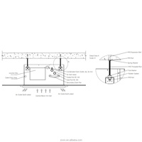 Unité de traitement d'air (UTA) cassette 4 voies à haute efficacité et faible bruit, auto-drainante et refroidie par eau, pour écoles et centres commerciaux