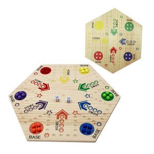 Juego de mesa de mármol Tablero de madera de doble cara con 30 canicas <span class=keywords><strong>6</strong></span> dados Colorido Wahoo Marble <span class=keywords><strong>Ludo</strong></span> Game Kit para 2-<span class=keywords><strong>6</strong></span> <span class=keywords><strong>jugadores</strong></span> - Product Image 1