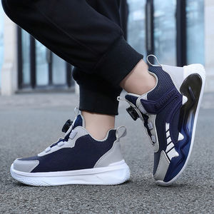 <span class=keywords><strong>Scarpe</strong></span> Sportive con Suola Morbida in EVA Traspirante, Design Casual con Cinturino a Fibbia per <span class=keywords><strong>Basket</strong></span> e Fitness, Sneaker Unisex per Bambini e Ragazzi in Cotone - Product Image 2