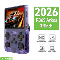 Console de Jeu Vidéo Rétro Portable R36s Arkos, Système Linux Open Source, Lecteur Portable 64 Go 128 Go avec Plus de 15000 Jeux
