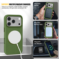 Funda Magnética Protectora a Prueba de Golpes de Tela Tecnológica para iPhone 18 17 16 15 14 Pro Pro Max, Venta al Por Mayor