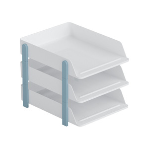 Organizador de archivos de plástico de varias capas, estante de almacenamiento para escritorio, 4 capas, para papelería de oficina, libros y artículos varios - Product Image 2