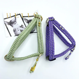 Logo personalizzato fatto a mano tattico passo in coda di pesce Cobra Flora gilet petto piastra Paracord cane imbracatura - Product Image 4