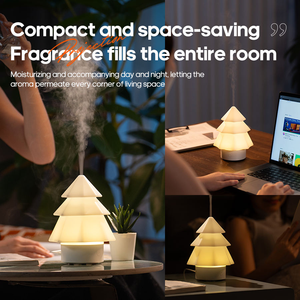 Difusor Decorativo para Árbol de Navidad, Luz Nocturna <span class=keywords><strong>LED</strong></span> de 7 Colores Cambiantes, 120 ml, Ultrasónico, Vapor Frío, USB, <span class=keywords><strong>Mini</strong></span> Aromaterapia para el Hogar - Product Image 3
