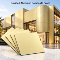 Panneau composite en aluminium brossé 3 mm 1220x2440 mm en cuivre pour support d'affichage en magasin