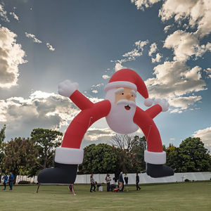 Xinmao 8*4 <strong>Christmas</strong> Advertising <strong>Inflatable</strong> Arch Decoration Santa Claus PVC Tarpaulin - Product Image 3