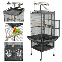 Cage à oiseaux en fer forgé pour perroquets, grand format, amovible, luxueux et confortable