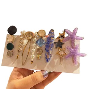 Popolare elegante 1 set di perle fatte a mano fermagli per capelli set di accessori per spille da artiglio per le donne - Product Image 5