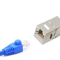 Coupleur RJ45 blindé CAT6-Extension en ligne de prise Keystone en métal pour câble LAN Ethernet, contacts plaqués or