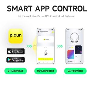 Casque sans fil dynamique Picun F6 de haute qualité, annulation active du bruit (ANC) pour appareils étanches IPX6 à faible latence 5.3 - Product Image 6