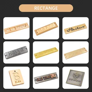 Vestuário acessórios marca logotipo saco ouro em relevo alfabeto metal tag costura etiqueta abaya metal tag para hijab lenço