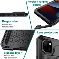 Protecteur d'écran intégré antichoc étanche IP68 Offre Spéciale d'usine étui de téléphone en métal de protection complète à 360 degrés pour iPhone 15