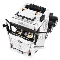 Camion de chantier Mercedes-Benz en blocs de construction, jouet d'assemblage 1:8 prêt à l'emploi, électrique, contrôlé par application 2 canaux