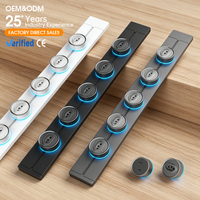 Prise murale mobile KSQ en métal à 3 ports réglable sur rail, pour usage domestique mondial