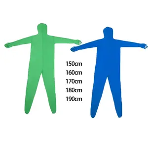 Combinaison verte chromakey pour photographie de corps entier, unisexe, adulte, combinaison verte extensible, costume pour <span class=keywords><strong>photo</strong></span>, vidéo, <span class=keywords><strong>effets</strong></span> spéciaux, festival - Product Image 2
