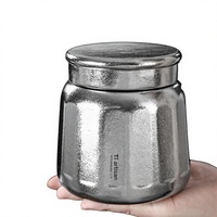 Pot de stockage de thé hermétique en titane pur de qualité supérieure, grande capacité, avec couvercle magnétique, pour usage domestique, blanc haut de gamme