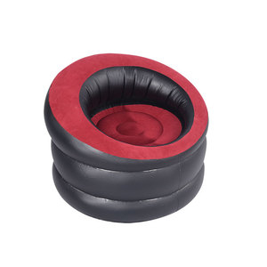 Inflatable Air <b>Sofa</b> Red Black PVC Modern Design Outdoor Use Adult Kids <b>Camping</b> Chair - Product Image 1