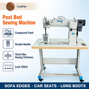 Máquina de Coser Industrial 8178-A Personalizable, Versión Ancha, Cama Grande, Doble Aguja, Accionamiento Directo, Retorno Automático de Hilo - Product Image 1