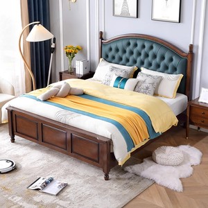 <span class=keywords><strong>Lit</strong></span> double en <span class=keywords><strong>bois</strong></span> de style rustique européen, meubles de chambre à coucher, <span class=keywords><strong>lit</strong></span> plateforme en <span class=keywords><strong>bois</strong></span> de chêne massif - Product Image 6