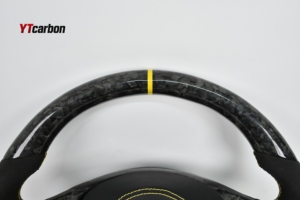 Ytcarbon พวงมาลัยอัลแคนทาราแบบอุ่นทำจากคาร์บอนไฟเบอร์ปลอมแปลงสำหรับ X166 <span class=keywords><strong>GLS350d</strong></span> รถคูเป้ยี่ห้อที่กำหนดเองได้สำหรับ GLS - Product Image 5