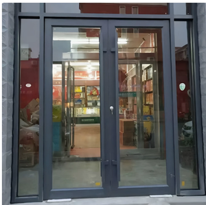 Fenêtres et portes coulissantes antivol en aluminium, double vitrage pliant, ISO9001, pour immeuble de bureaux - Product Image 3