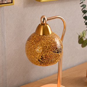 Lampada Scaldacandele Creativa a Mosaico Turco in Legno e Vetro, Luce Notturna Calda da Comodino, Diffusore di Fragranze Decorativo per un'<span class=keywords><strong>Atmosfera</strong></span> Rilassante - Product Image 3