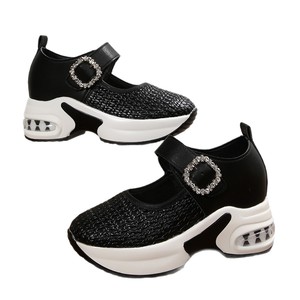 Autumn New Style Woven Large Size Wedge Heel Shoes for Women Thick-Soled Platform Rhinestone Casual Sports Shoes 43 - Product Image 5