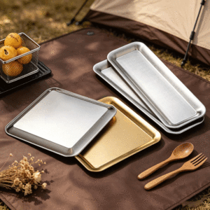 <span class=keywords><strong>Assiette</strong></span> rectangulaire de style coréen FLEY, plateau multifonctionnel pour servir de la viande au barbecue, plateau moderne minimaliste pour desserts, sushis et en-cas - Product Image 2