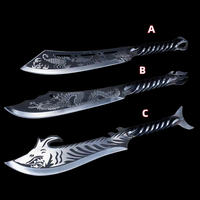 Couteau de cuisine chinois Longquan forgeage intégré et allongement couteau de coupe d'os extraterrestre couteau de scorpion de baleine