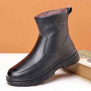 2026 New Winter Genuine Leather Wool Men's Shoes Warm Casual Fashion High-quality Leather Shoe Fur-in-one Durable Outdoor - Product Image 6