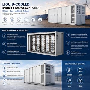 Sistema de Almacenamiento de Energía LiFePO4 con Refrigeración Líquida, Capacidad de 2MWh, Salida de 500-1000kW, IP55, RS485, Ethernet, CAN, Carga/Descarga de 0.5C - Product Image 5