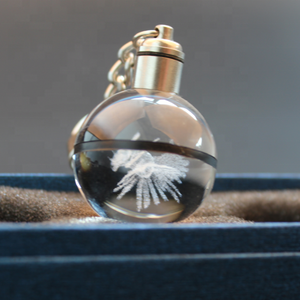 พวงกุญแจคริสตัลโปเกบอลขนาด 30 มม. แบบกำหนดเอง พร้อมไฟ LED สำหรับเป็นของขวัญเด็ก พวงกุญแจคริสตัลโปเกบอล - Product Image 5