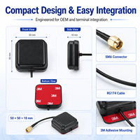 Antenne active GNSS RTK double fréquence GPS L1 L5 BDS avec connectivité SMA et protection IP67 pour équipement de topographie