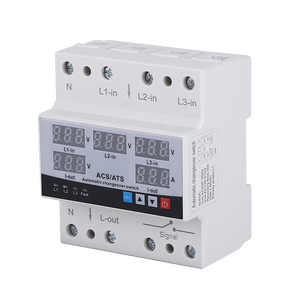 Protettore <span class=keywords><strong>di</strong></span> <span class=keywords><strong>Tensione</strong></span> Auto-riarmante 220V 100A Trifase, Limitatore <span class=keywords><strong>di</strong></span> Corrente AC Regolabile con 5 Display - Product Image 1