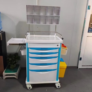 Carrito de Emergencia Médico ABS con Sistema de Bloqueo de Cajones para Hospitales, UCI y Departamentos de Emergencia - Product Image 1